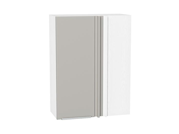 Шкаф верхний прямой угловой Фьюжн 700Н Silky Light Grey / Белый