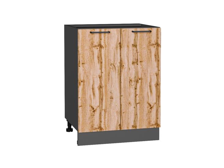 Шкаф нижний Флэт 600 Wotan Oak 2S / Graphite