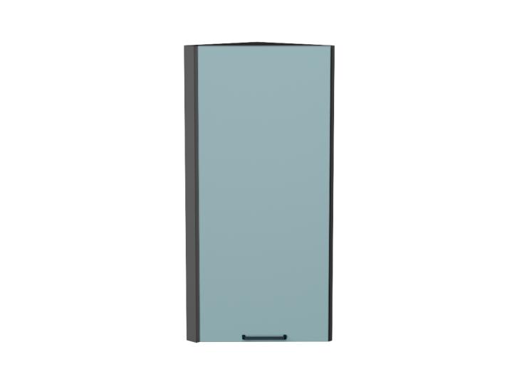 Шкаф верхний торцевой Флэт 300Н Grey-green In 2S / Graphite