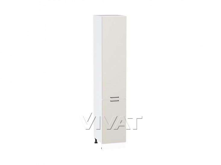 Шкаф пенал Флэт 400 (для верхних шкафов 720) Cashmere In 2S / Белый