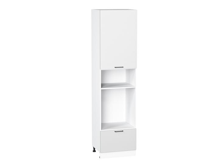 Шкаф пенал под встраиваемую бытовую технику Флэт 600Н (для верхних шкафов 920) White In 2S / Белый