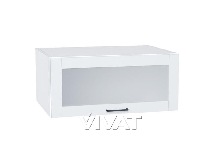 Шкаф верхний горизонтальный с увеличенной глубиной со стеклом Флэт 810 White In 2S / Белый