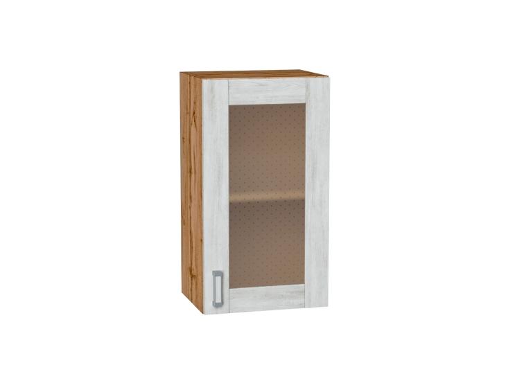 Шкаф верхний со стеклом Лофт 400 Nordic Oak / Дуб Вотан