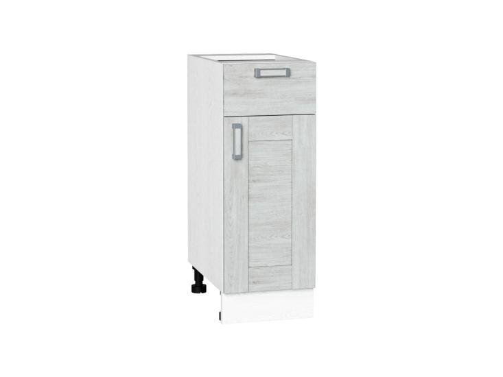 Шкаф нижний с 1 ящиком Лофт 300 Nordic Oak / Белый