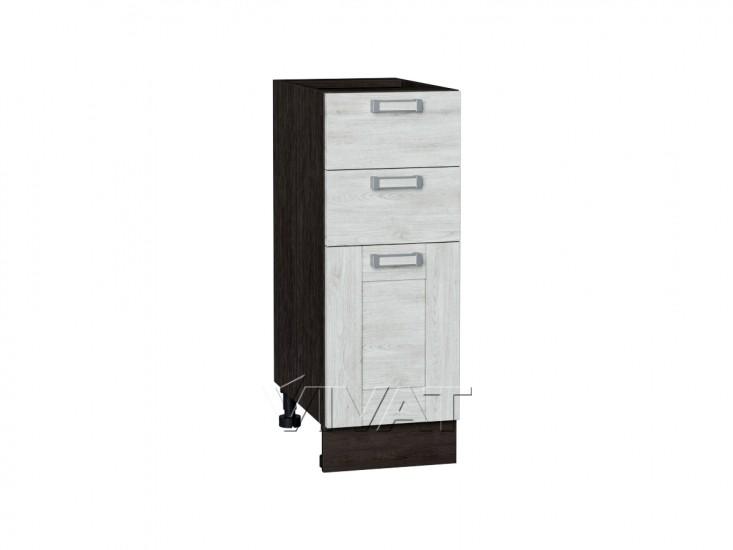 Шкаф нижний с 3-мя ящиками Лофт 300 Nordic Oak / Венге