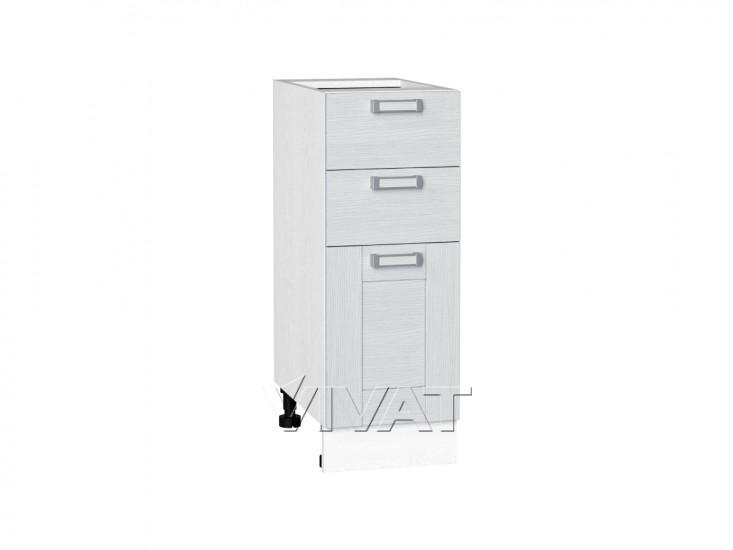 Шкаф нижний с 3-мя ящиками Лофт 300 Snow Veralinga / Белый