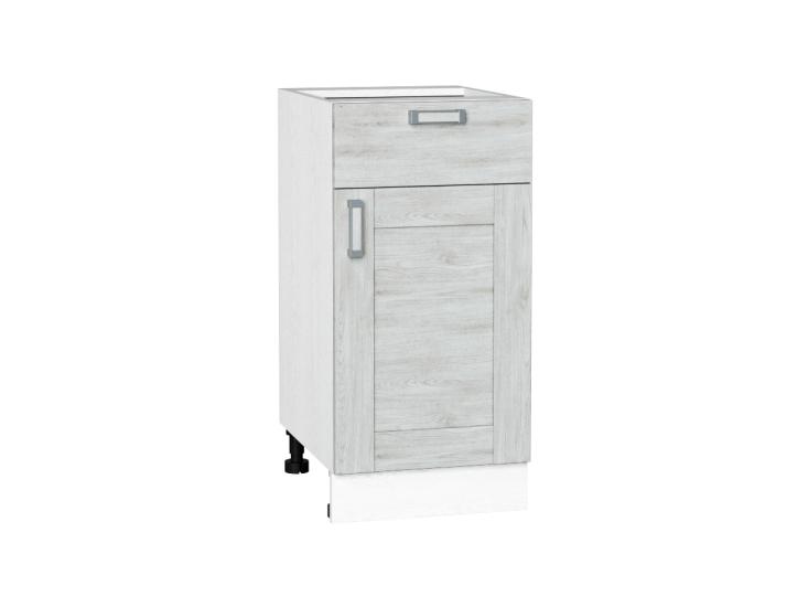 Шкаф нижний с 1 ящиком Лофт 400 Nordic Oak / Белый