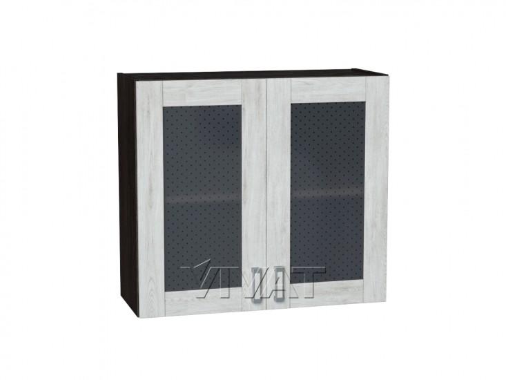 Шкаф верхний со стеклом Лофт 800 Nordic Oak / Венге