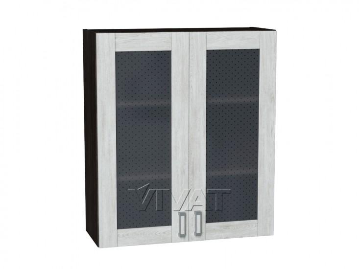 Шкаф верхний со стеклом Лофт 800Н Nordic Oak / Graphite
