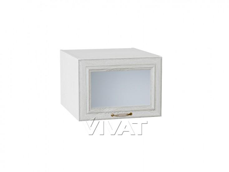 Шкаф верхний горизонтальный с увеличенной глубиной со стеклом Шале 510 White Dreamline / Белый