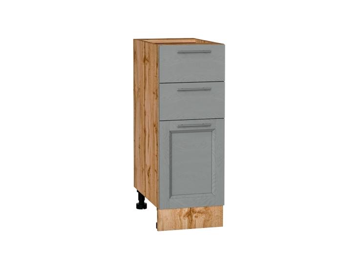 Шкаф нижний с 3-мя ящиками Сканди 300 Grey Softwood / Дуб Вотан