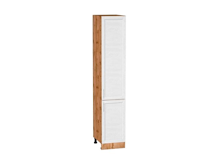 Шкаф пенал Сканди 400 (для верхних шкафов 720) White Softwood / Дуб Вотан