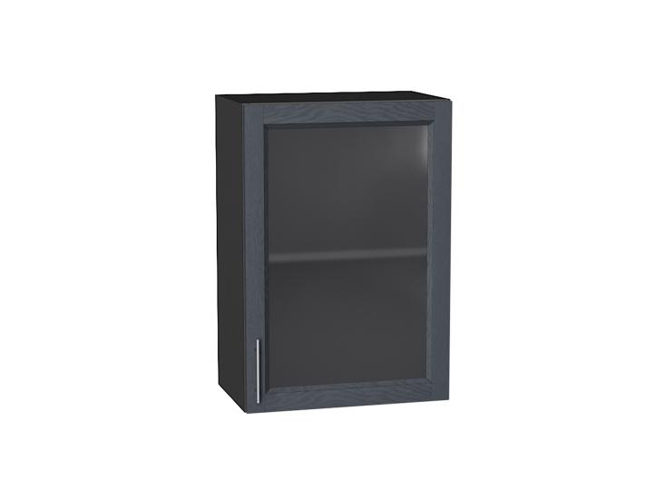 Шкаф верхний со стеклом Сканди 500 Graphite Softwood / Graphite