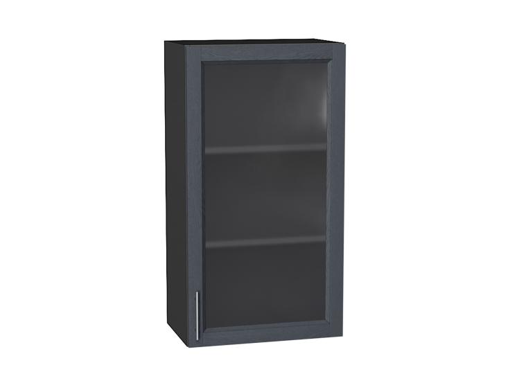 Шкаф верхний со стеклом Сканди 500Н Graphite Softwood / Graphite
