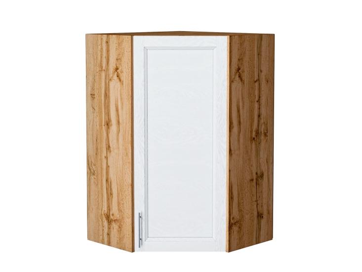 Шкаф верхний угловой Сканди 590Н White Softwood / Дуб Вотан