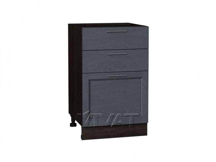 Шкаф нижний с 3-мя ящиками Сканди 500 Graphite Softwood / Венге