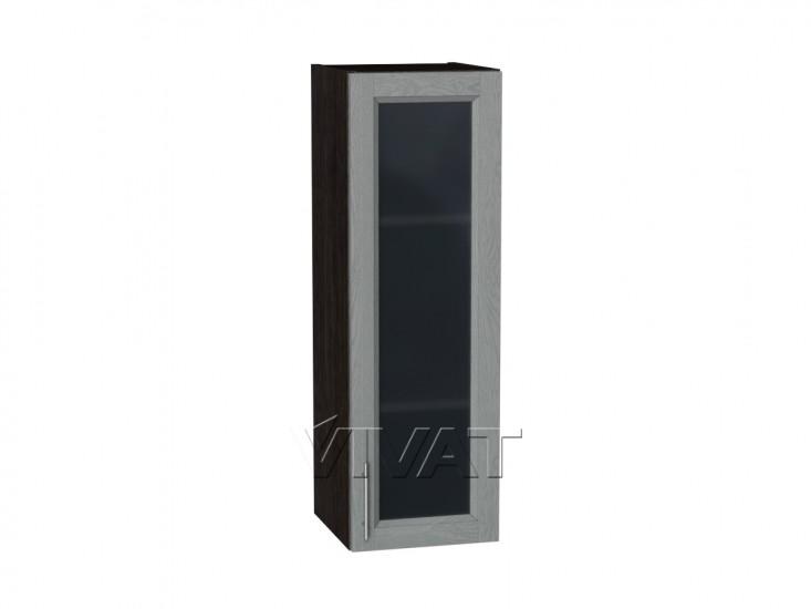 Шкаф верхний со стеклом Сканди 300Н Grey Softwood / Венге