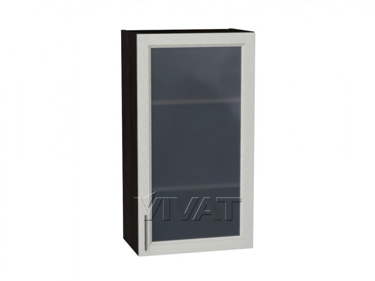 Шкаф верхний со стеклом Сканди 500Н Cappuccino Softwood / Венге