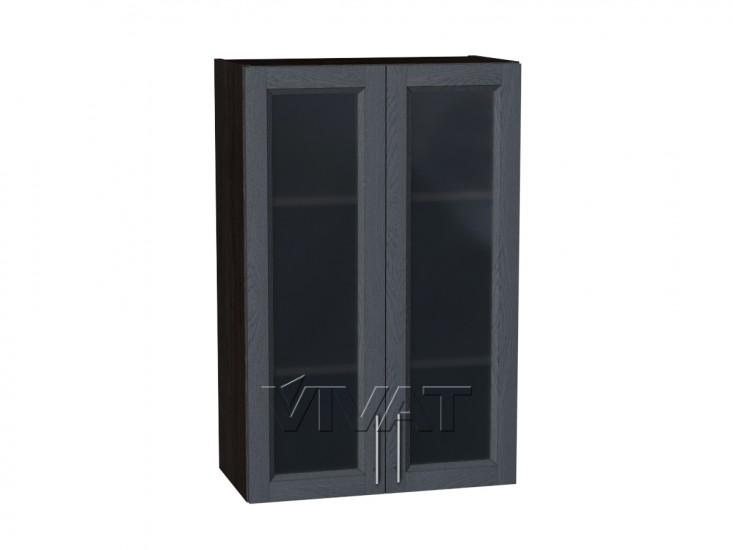 Шкаф верхний со стеклом Сканди 600Н Graphite Softwood / Венге