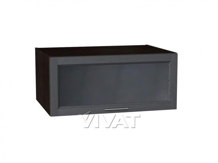 Шкаф верхний горизонтальный с увеличенной глубиной со стеклом Сканди 810 Graphite Softwood / Венге