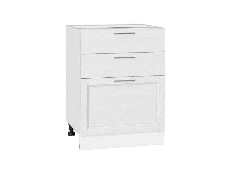 Шкаф нижний с 3-мя ящиками Сканди 600 White Softwood / Белый