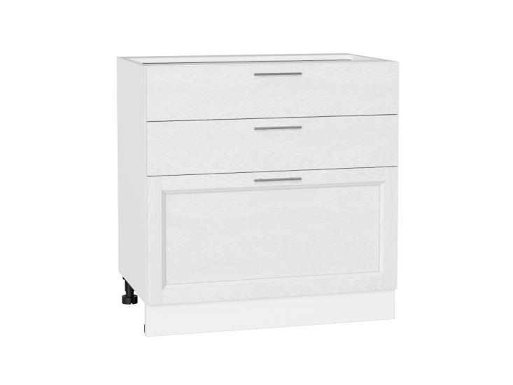 Шкаф нижний с 3-мя ящиками Сканди 800 White Softwood / Белый