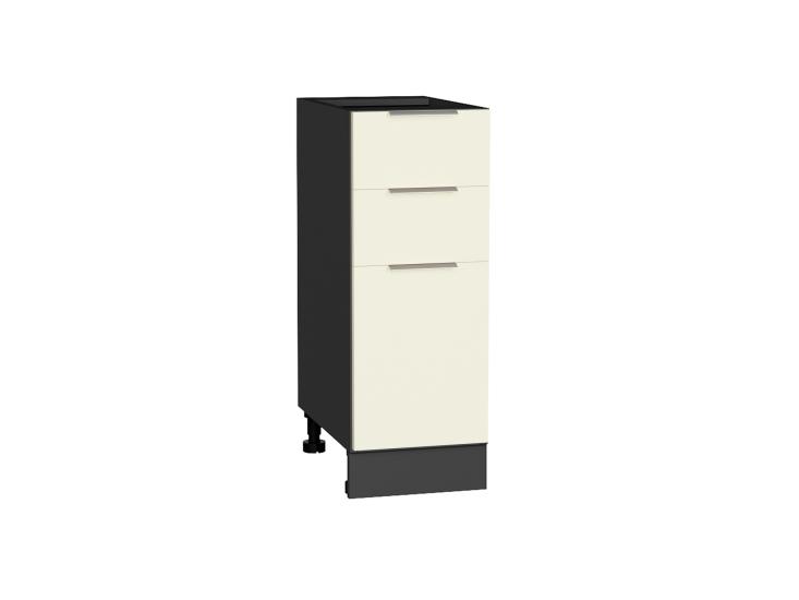 Шкаф нижний с 3-мя ящиками Терра 300 Ваниль Софт / Graphite