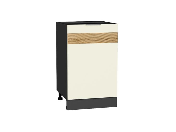 Шкаф нижний с декором Терра 500 правый Ваниль Софт / Graphite