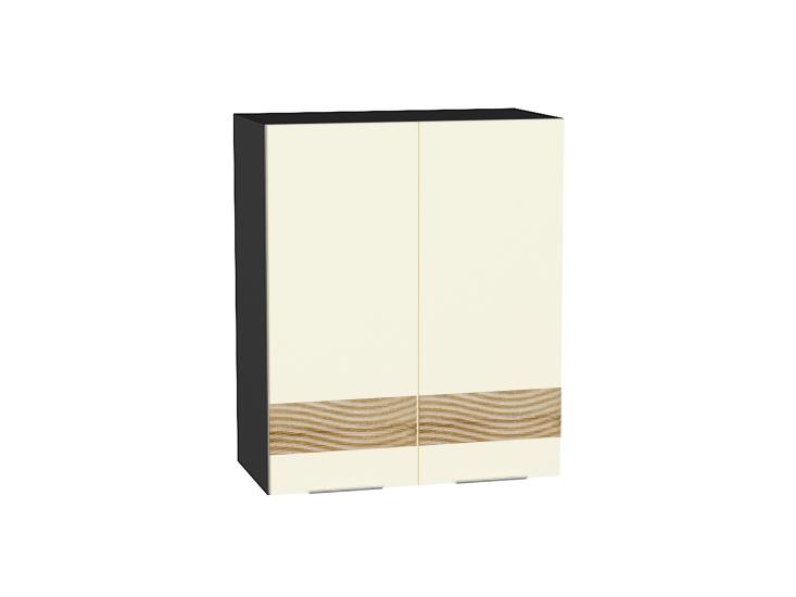 Шкаф верхний с декором Терра 600 Ваниль Софт / Graphite