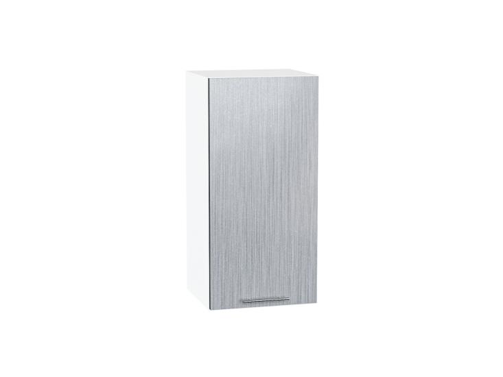 Шкаф верхний Валерия-М 350 Серый металлик дождь светлый / Белый