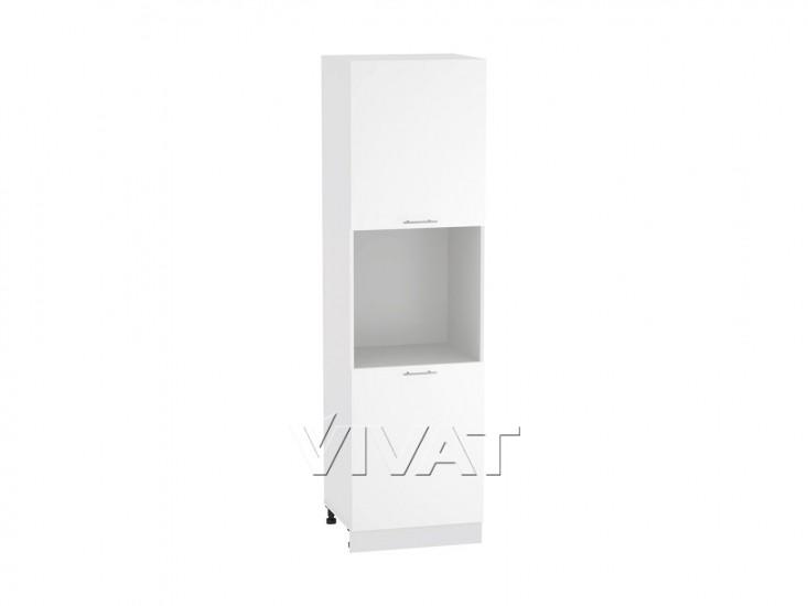 Шкаф пенал под бытовую технику Валерия-М 600Н (для верхних шкафов 920) Белый глянец / Белый