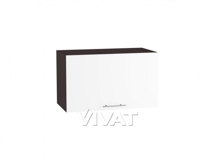 Шкаф верхний горизонтальный Валерия-М 600 Белый глянец / Венге