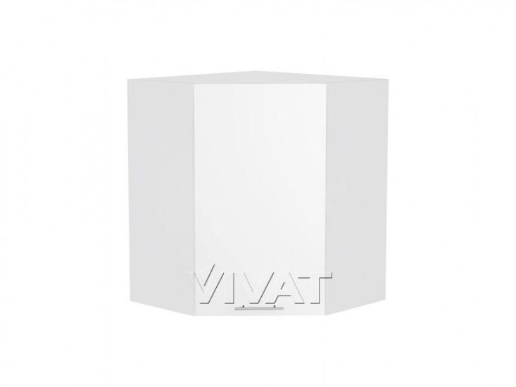 Шкаф верхний угловой Валерия-М 590 Белый глянец / Белый