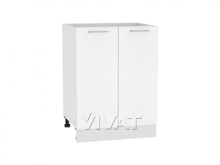 Шкаф нижний Валерия-М 600 Белый металлик / Белый