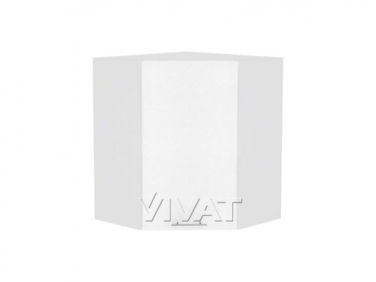 Шкаф верхний угловой Валерия-М 590 Белый металлик / Белый