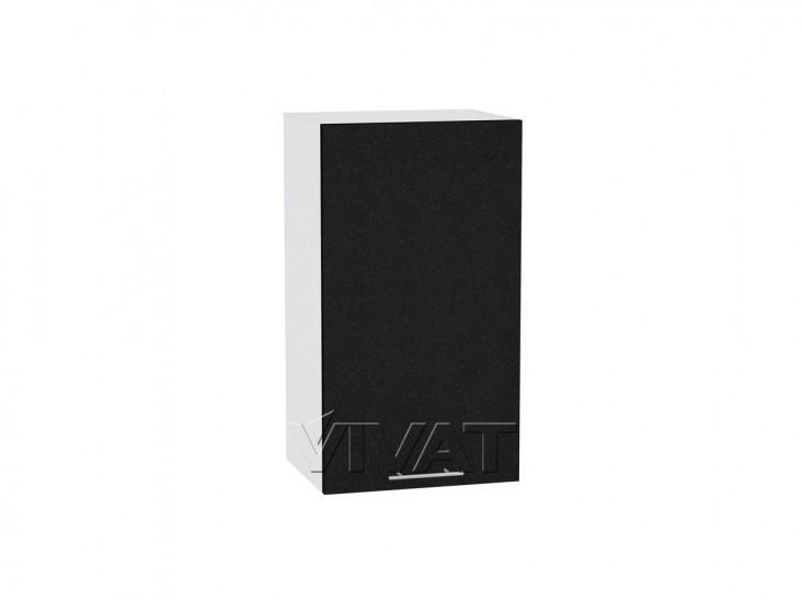 Шкаф верхний Валерия-М 400 Чёрный металлик / Белый