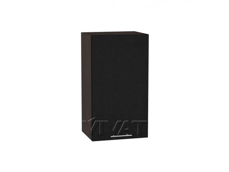 Шкаф верхний Валерия-М 400 Чёрный металлик / Венге