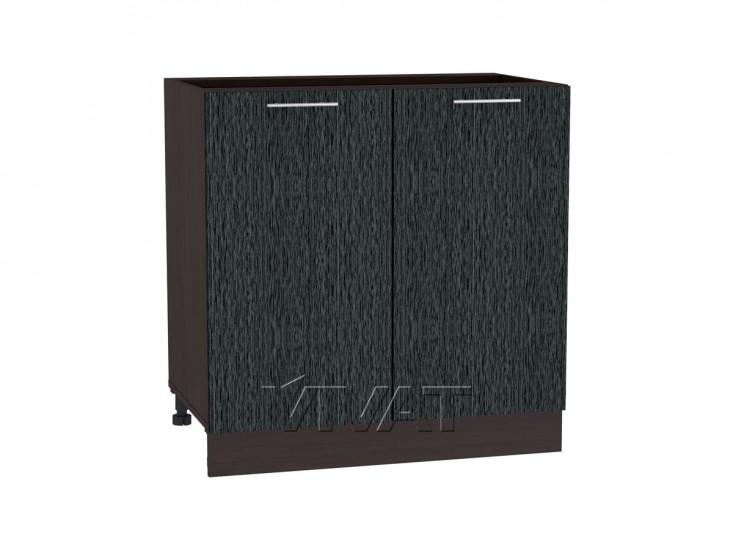 Шкаф нижний Валерия-М 800 Чёрный металлик дождь / Венге