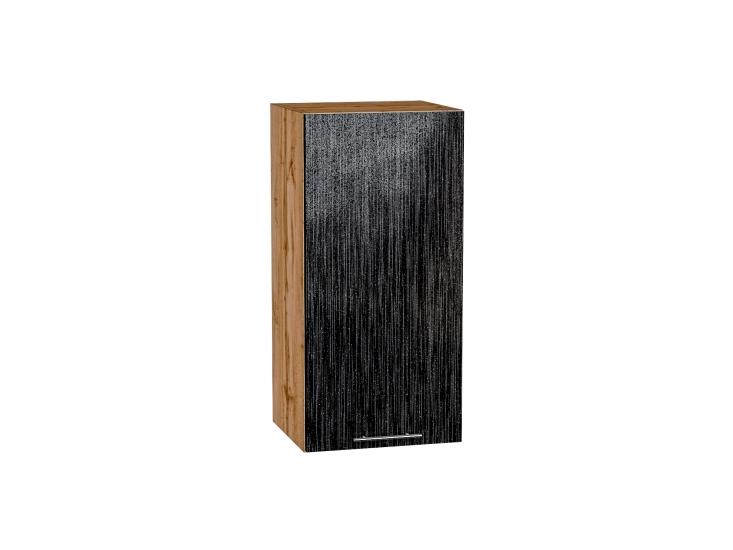 Шкаф верхний Валерия-М 350 Чёрный металлик дождь / Дуб Вотан
