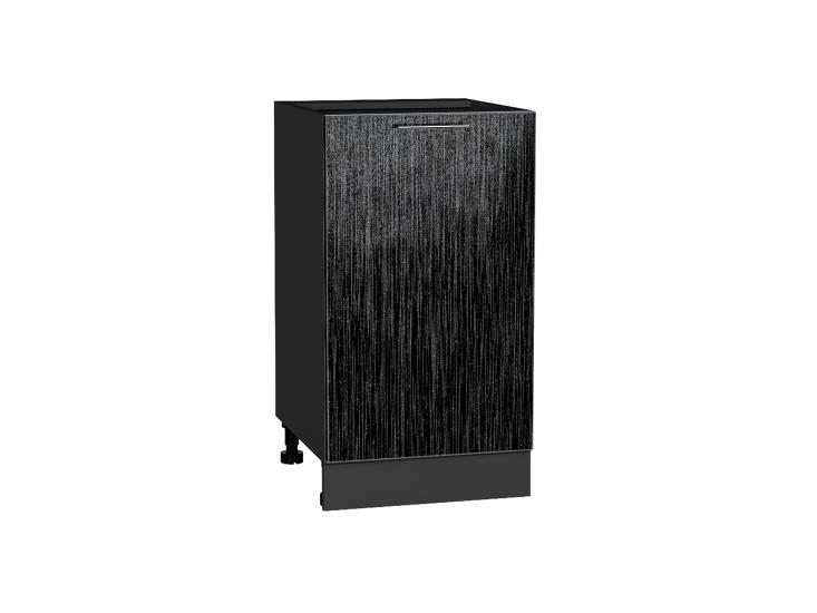 Шкаф нижний Валерия-М 450 Чёрный металлик дождь / Graphite