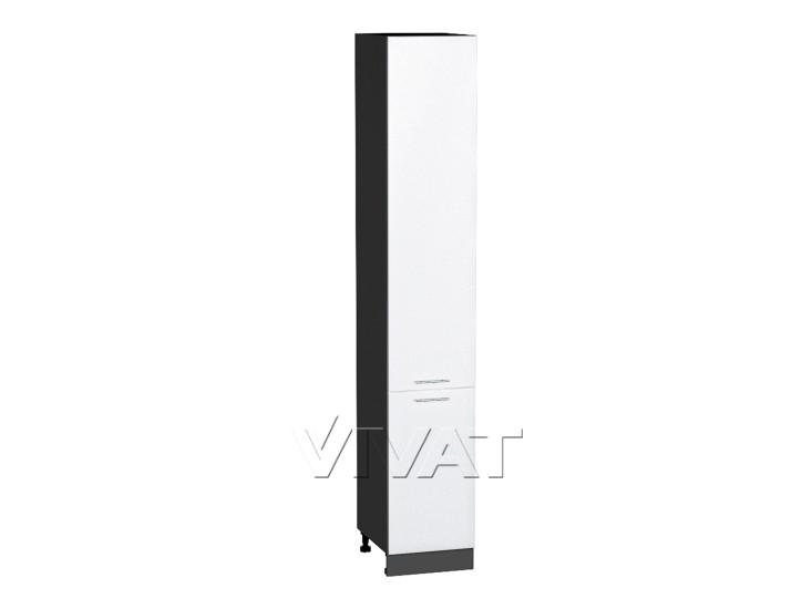Шкаф пенал Валерия-М 400Н (для верхних шкафов 920) Белый металлик / Graphite