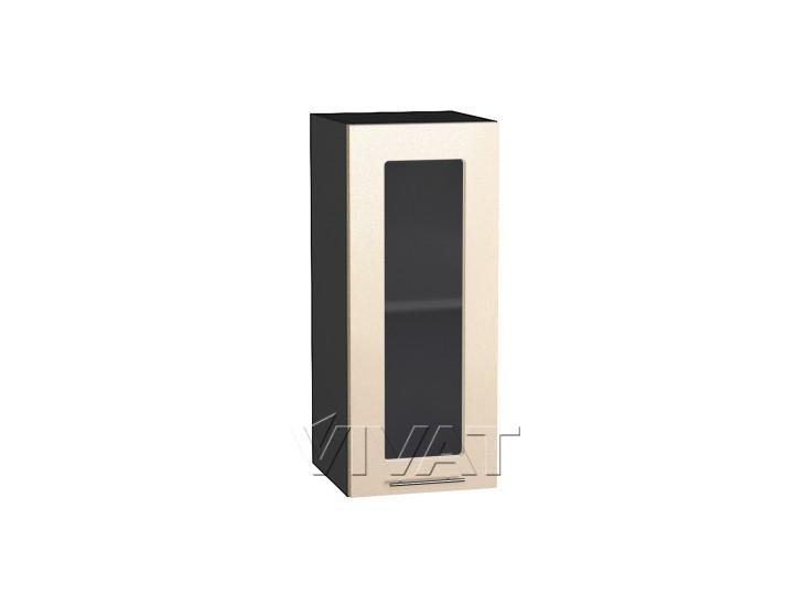 Шкаф верхний со стеклом Валерия-М 300 Бежевый металлик / Graphite