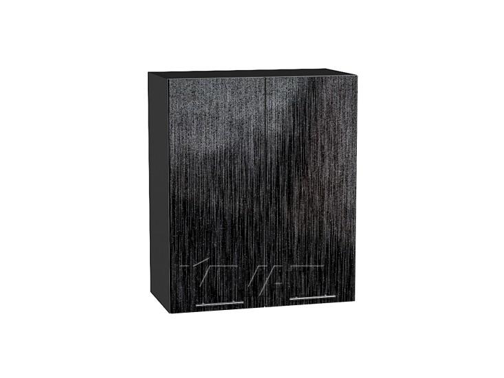 Шкаф верхний Валерия-М 600 Чёрный металлик дождь / Graphite