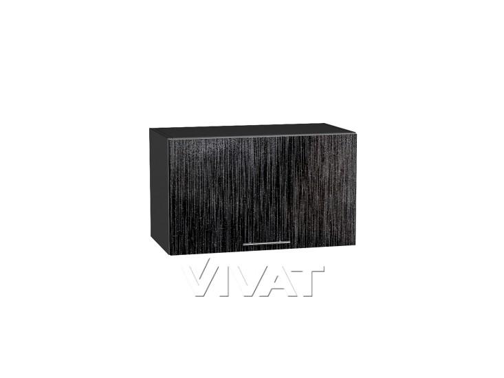 Шкаф верхний горизонтальный Валерия-М 600 Чёрный металлик дождь / Graphite