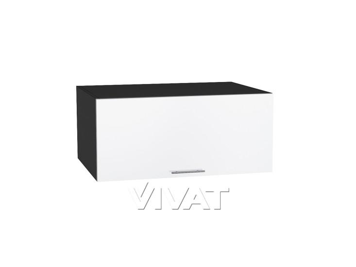 Шкаф верхний горизонтальный с увеличенной глубиной Валерия-М 810 Белый глянец / Graphite