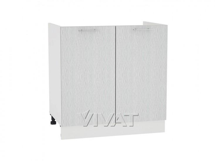 Шкаф-мойка Валерия-М 800 Серый металлик дождь светлый / Белый