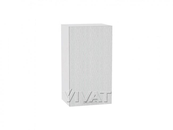 Шкаф верхний Валерия-М 400 Серый металлик дождь светлый / Белый