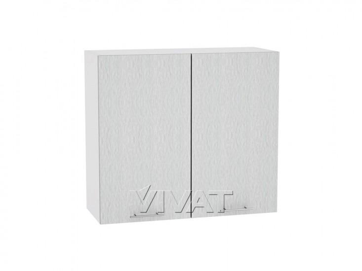 Шкаф верхний Валерия-М 800 Серый металлик дождь светлый / Белый