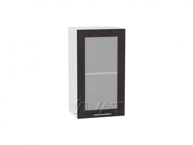 Шкаф верхний со стеклом Валерия-М 400 Венге / Белый