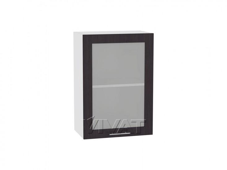 Шкаф верхний со стеклом Валерия-М 500 Венге / Белый